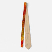 Marmorrot, Gold, Orange, Farbdruck Krawatte (Rückseite)