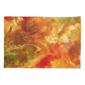 Marmorrot, orange, gold, farbig kissenbezug (Rückseite-Links)