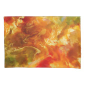 Marmorrot, orange, gold, farbig kissenbezug (Vorderseite-Links)