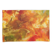 Marmorrot, orange, gold, farbig kissenbezug (Vorderseite-Rechts)