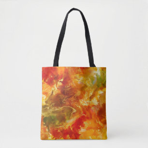 Marmorrot, orange, gold, farbige Tasche
