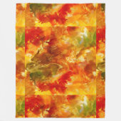 Marmorrot, orange, gold, gelb fleecedecke (Vorderseite)