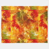 Marmorrot, orange, gold, gelb fleecedecke (Vorderseite (Horizontal))