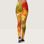 Marmorrot, orange, gold, gelb leggings (Rückseite)