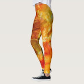 Marmorrot, orange, gold, gelb leggings (Links)