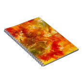 Marmorrot, orange, gold & gelb notizblock (Rechte Seite)