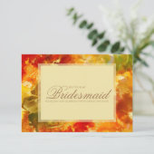 Marmorrot, orange, gold, gelb, überdacht dankeskarte (Stehend Vorderseite)