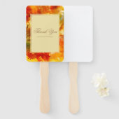 Marmorrot, orange, gold, gelber Marmor Fächer (Vorne und Hinten)