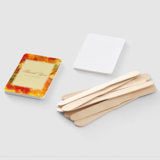 Marmorrot, orange, gold, gelber Marmor Fächer (Non-assembled)