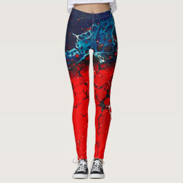 Marmorrote, weiße und Abstrakte Leggings