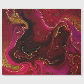 Marmorrotes Design Geschenkpapier (Flach)