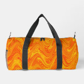 Marmorrotes gelbes Muster Duffle Bag (Rückseite)
