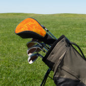 Marmorrotes gelbes Muster Golf Headcover (In SItu)