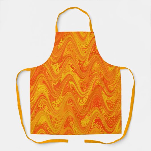 Marmorrotes gelbes Muster Schürze (Vorderseite)