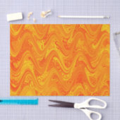 Marmorrotes gelbes Muster Seidenpapier (Handwerk)