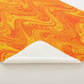 Marmorrotes gelbes Muster Sherpadecke (3/4)