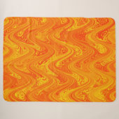 Marmorrotes gelbes Muster Sherpadecke (Vorderseite (Horizontal))