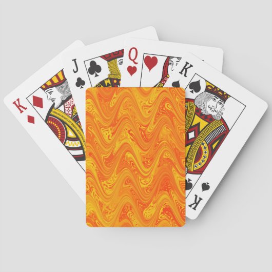 Marmorrotes gelbes Muster Spielkarten (Rückseite)