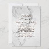 Marmorruhestand Party Einladung in Taupe (Vorderseite)