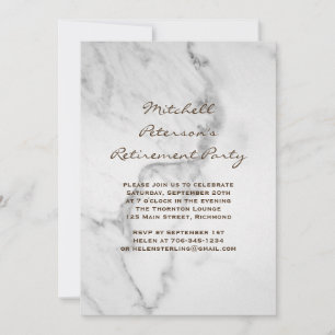 Marmorruhestand Party Einladung in Taupe
