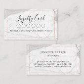 Marmorsalon Wellness-Center Loyalität 5 Visitenkar Visitenkarte (Vorne/Hinten)