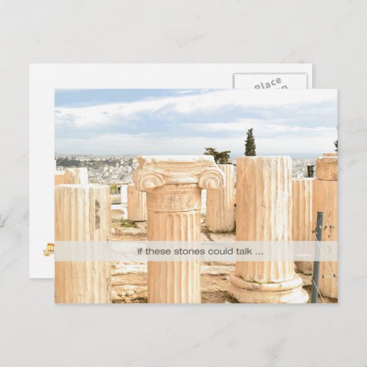 Marmorsäulen auf der Akropolis Postkarte (Vorne/Hinten)