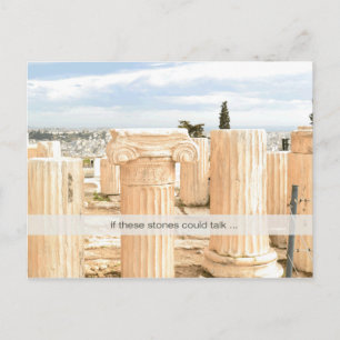 Marmorsäulen auf der Akropolis Postkarte
