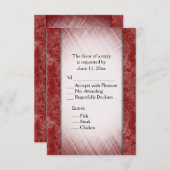 Marmorsäulen Burgundy UAWG w/ Entree Choice Einladung (Vorne/Hinten)