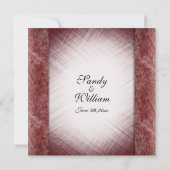 Marmorsäulen Empfang Area Wine Wedding Einladung (Rückseite)