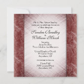 Marmorsäulen Empfang Area Wine Wedding Einladung (Vorderseite)