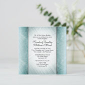 Marmorsäulen Minze Hochzeitseinladungen Einladung (Stehend Vorderseite)