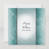 Marmorsäulen Minze Hochzeitseinladungen Einladung (Rückseite)