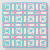 Marmorsäulen-Untersetzer auf dem Wavy Square Steinuntersetzer (Vorderseite)