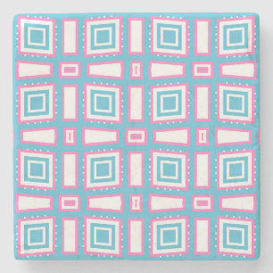Marmorsäulen-Untersetzer auf dem Wavy Square Steinuntersetzer