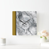 Marmorsäulenuhr Quadratische Wanduhr (Zuhause)