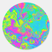 Marmorsäure Runder Aufkleber (Vorderseite)