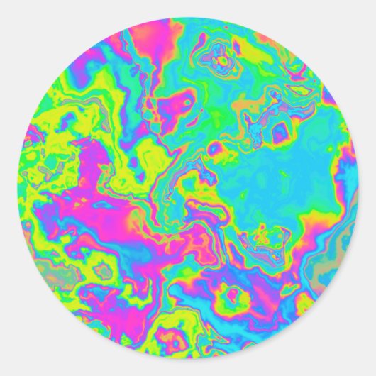 Marmorsäure Runder Aufkleber (Vorderseite)
