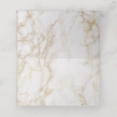 Marmorschau Hochzeitgefaltete Platzkarte (Innenseite Aufgefaltet)