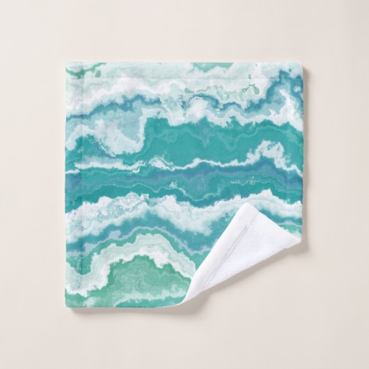 Marmorschaum: Badhandtuch Set (Waschlappen)