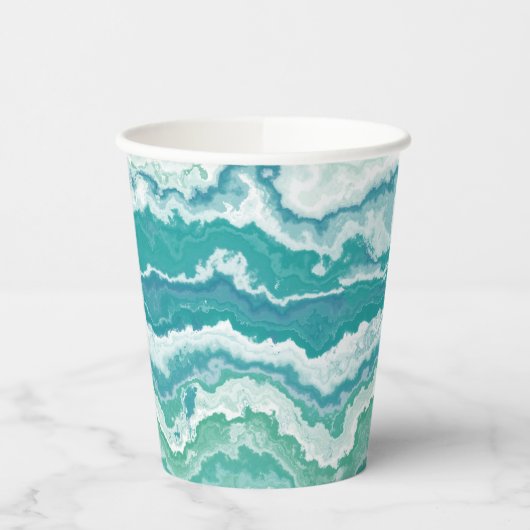 Marmorschaum: Pappbecher (Links)