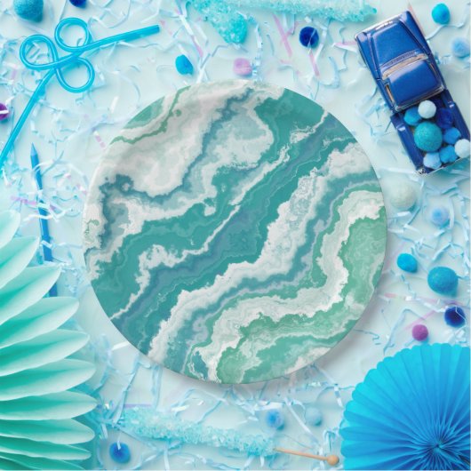 Marmorschaum: Pappteller (Party)