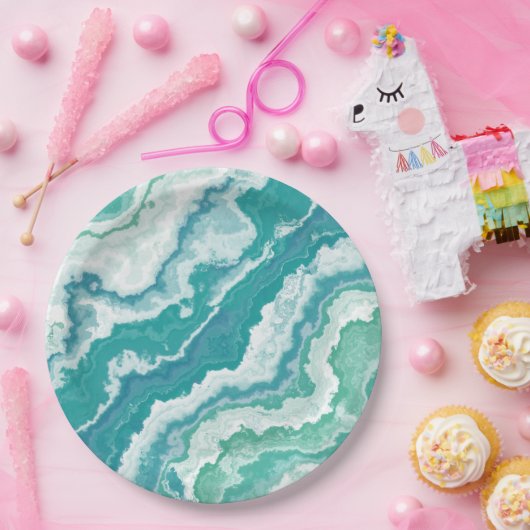 Marmorschaum: Pappteller (Party)