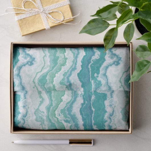 Marmorschaum: Seidenpapier (Geschenk)