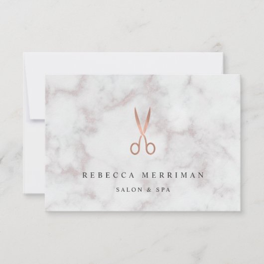 Marmorschere Rose | Salon Gift Certificate (Vorderseite)