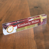 Marmorschreibtisch Namensplakette (Seite)