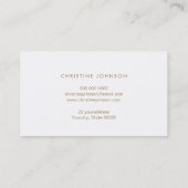 Marmorschrift Visitenkarte (Rückseite)