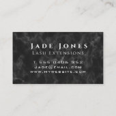 Marmorschwarz-blaue Lashes Visitenkarte (Rückseite)
