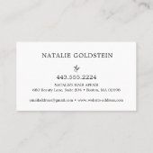 Marmorschwarz und Goldschere Haarstylist Visitenkarte (Rückseite)