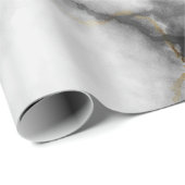 Marmorschwarzer Goldstein sieht elegant aus Party Geschenkpapier (Rolleneckpunkt)