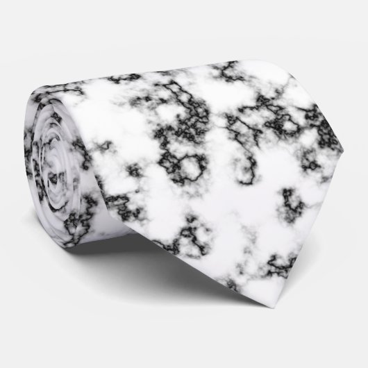 Marmorschwarzweiss-Hintergrund Krawatte (Gerollt)